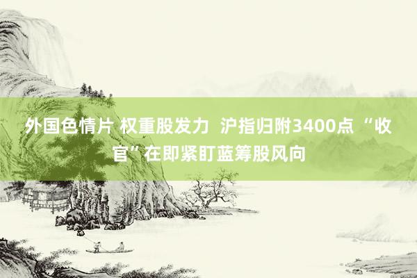 外国色情片 权重股发力  沪指归附3400点 “收官”在即紧盯蓝筹股风向