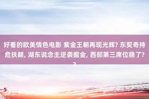 好看的欧美情色电影 紫金王朝再现光辉? 东契奇持危扶颠， 湖东说念主逆袭掘金， 西部第三席位稳了?