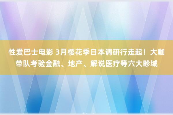 性爱巴士电影 3月樱花季日本调研行走起！大咖带队考验金融、地产、解说医疗等六大畛域