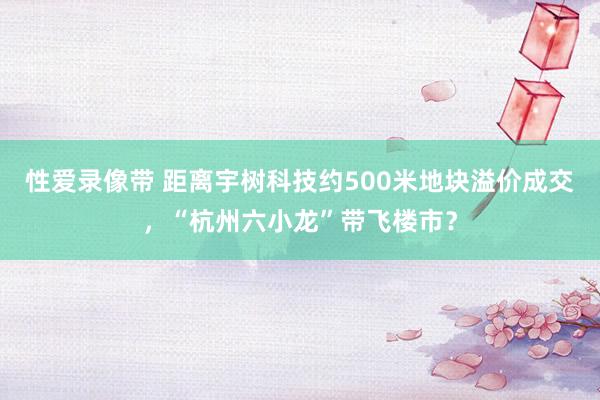 性爱录像带 距离宇树科技约500米地块溢价成交，“杭州六小龙”带飞楼市？