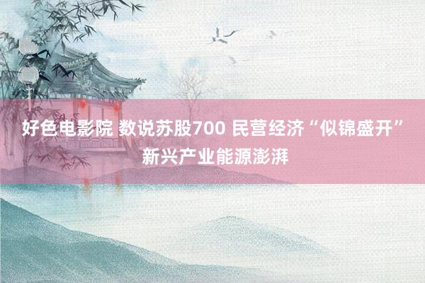 好色电影院 数说苏股700 民营经济“似锦盛开” 新兴产业能源澎湃