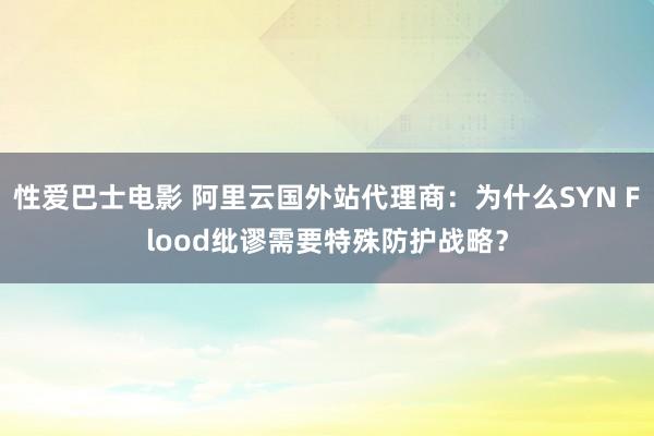 性爱巴士电影 阿里云国外站代理商：为什么SYN Flood纰谬需要特殊防护战略？