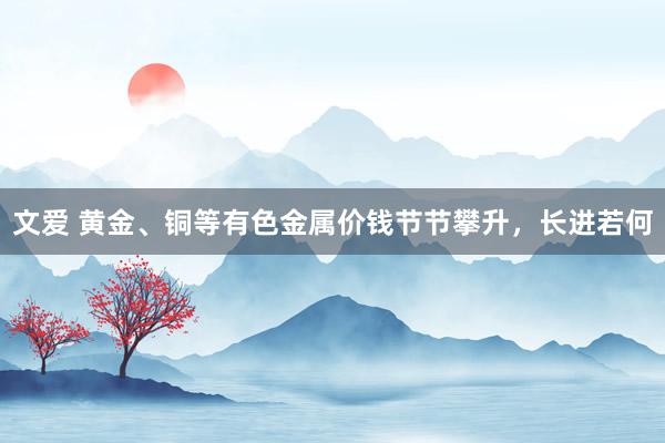文爱 黄金、铜等有色金属价钱节节攀升，长进若何