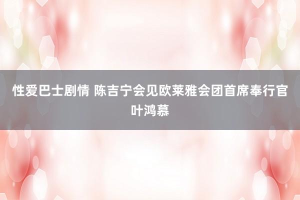性爱巴士剧情 陈吉宁会见欧莱雅会团首席奉行官叶鸿慕