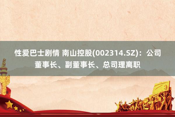 性爱巴士剧情 南山控股(002314.SZ)：公司董事长、副董事长、总司理离职