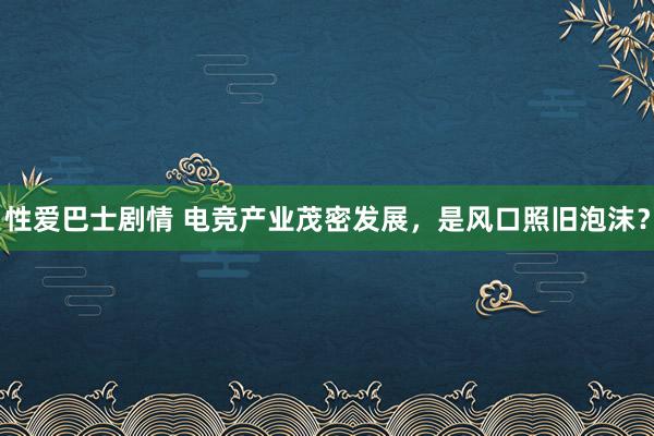 性爱巴士剧情 电竞产业茂密发展，是风口照旧泡沫？