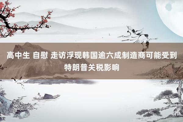 高中生 自慰 走访浮现韩国逾六成制造商可能受到特朗普关税影响