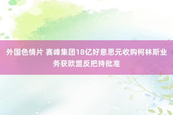 外国色情片 赛峰集团18亿好意思元收购柯林斯业务获欧盟反把持批准