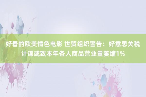 好看的欧美情色电影 世贸组织警告：好意思关税计谋或致本年各人商品营业量萎缩1%
