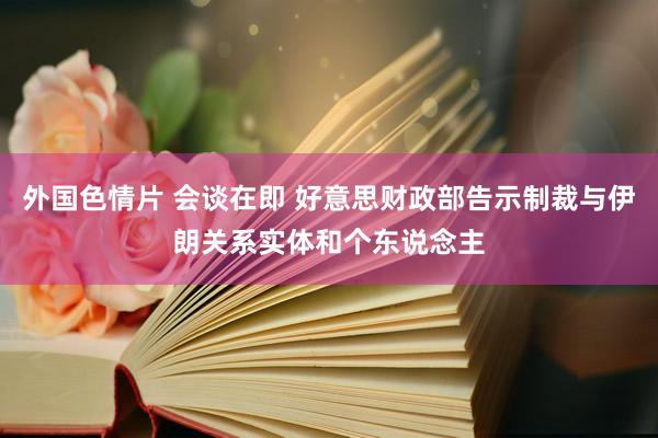 外国色情片 会谈在即 好意思财政部告示制裁与伊朗关系实体和个东说念主