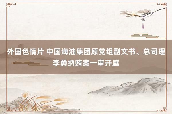 外国色情片 中国海油集团原党组副文书、总司理李勇纳贿案一审开庭